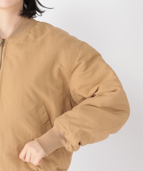 studio CLIP（スタディオクリップ）の「MA-1ブルゾン（MA-1・レディース・アイボリー/カーキ/ベージュ・LARGE/MEDIUM）」の13枚目の写真