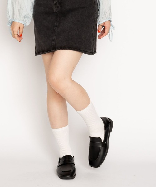 SVEC(シュベック)の「かかとが踏める スクエアトゥ コインローファー(ローファー・レディース・ブラック/ブラウン・39/36/35/38/37)」の17枚目の写真