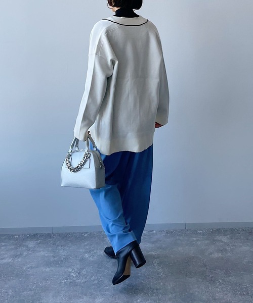 PAGEBOY（ページボーイ）の「アソートVネックBIGカーディガン（カーディガン/ボレロ・レディース・グリーン/ホワイト系その他/ブラック/オフホワイト・FREE）」の13枚目の写真