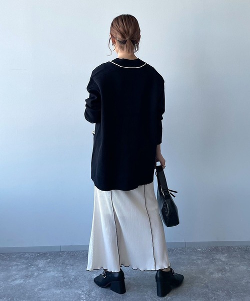 PAGEBOY（ページボーイ）の「アソートVネックBIGカーディガン（カーディガン/ボレロ・レディース・グリーン/ホワイト系その他/ブラック/オフホワイト・FREE）」の18枚目の写真