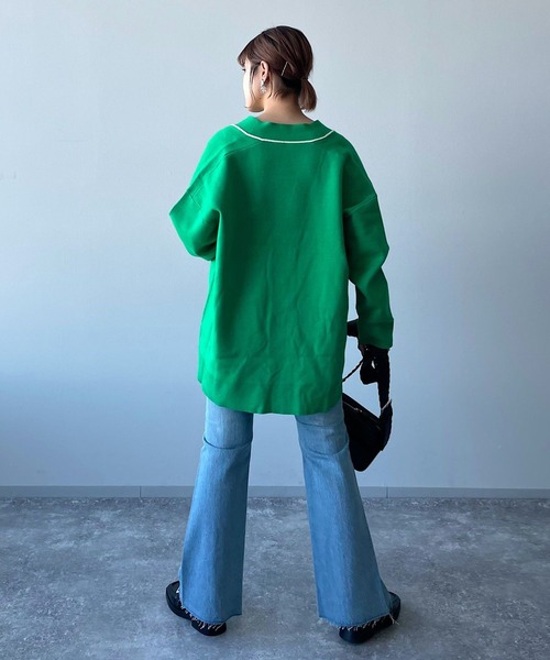 PAGEBOY（ページボーイ）の「アソートVネックBIGカーディガン（カーディガン/ボレロ・レディース・グリーン/ホワイト系その他/ブラック/オフホワイト・FREE）」の21枚目の写真