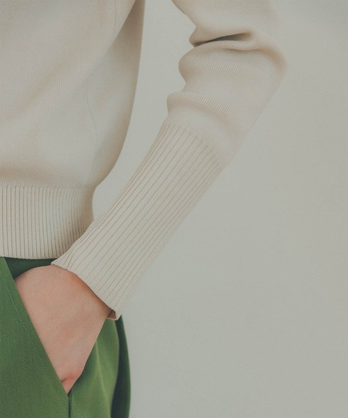 CLANE（クラネ）の「【CLANE/クラネ】ベーシックコンパクトニット 12106-2022（ニット/セーター・レディース・アイボリー/ブラック/ブルー/オレンジ・1）」の10枚目の写真