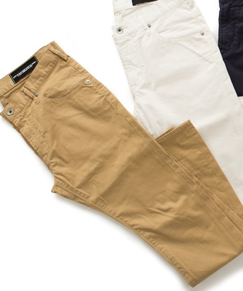 SHIPS JET BLUE(シップスジェットブルー)の「SHIPS JET BLUE(シップス ジェットブルー): ツイル カラージェギンス スキニーパンツ■(その他パンツ・メンズ・ホワイト系その他/ブラック/カーキ/ブルー/ネイビー・SMALL/MEDIUM/LARGE)」の1枚目の写真