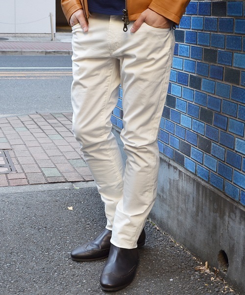 SHIPS JET BLUE(シップスジェットブルー)の「SHIPS JET BLUE(シップス ジェットブルー): ツイル カラージェギンス スキニーパンツ■(その他パンツ・メンズ・ホワイト系その他/ブラック/カーキ/ブルー/ネイビー・SMALL/MEDIUM/LARGE)」の6枚目の写真