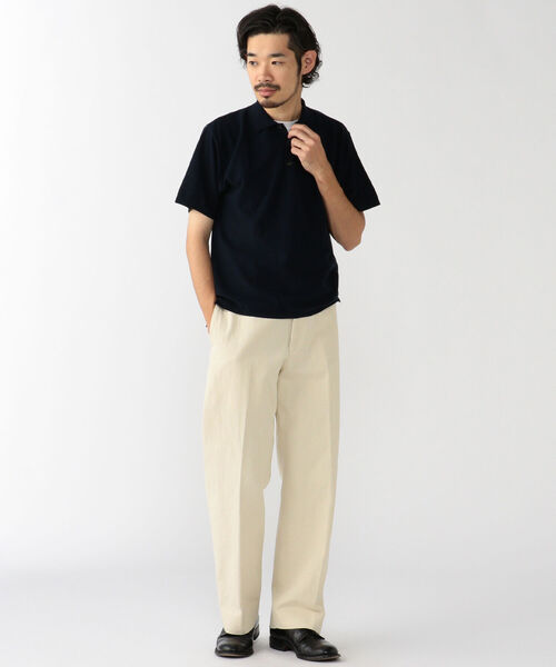 バトナー　BATONER 別注　ニット　ポロシャツ　ビームス　1 ベージュ BATONER（バトナー）の「BATONER × BEAMS PLUS / 別注 KNIT POLO