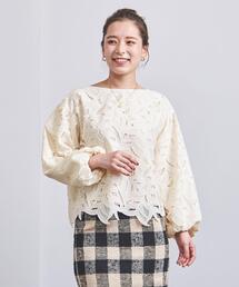 UNITED ARROWS | ＜UNITED ARROWS＞EMB LACE ボリュームスリーブ ブラウス B(シャツ/ブラウス)