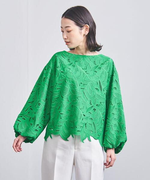 UNITED ARROWS（ユナイテッドアローズ）の「＜UNITED ARROWS＞EMB LACE ボリュームスリーブ ブラウス B（シャツ/ブラウス・レディース・オフホワイト/ケリー・38/36）」の5枚目の写真