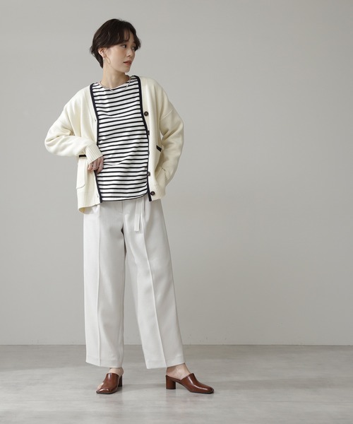 N.（N. Natural Beauty Basic）（エヌエヌナチュラルビューティーベーシック）の「【S Size Line】◆スタッズベルト付テーパードパンツ（その他パンツ・レディース・オフホワイト/モカ/グリーン/イエロー・SMALL/MEDIUM）」の11枚目の写真