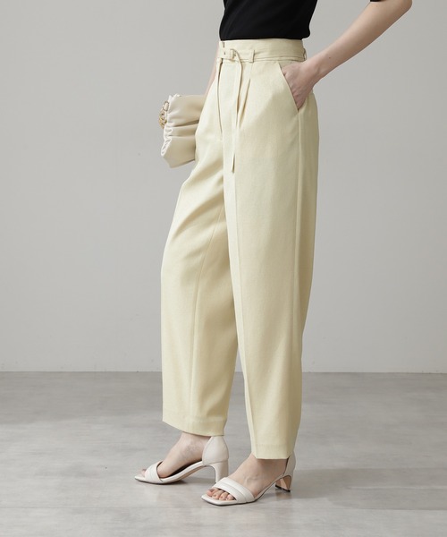 N.（N. Natural Beauty Basic）（エヌエヌナチュラルビューティーベーシック）の「【S Size Line】◆スタッズベルト付テーパードパンツ（その他パンツ・レディース・オフホワイト/モカ/グリーン/イエロー・SMALL/MEDIUM）」の18枚目の写真