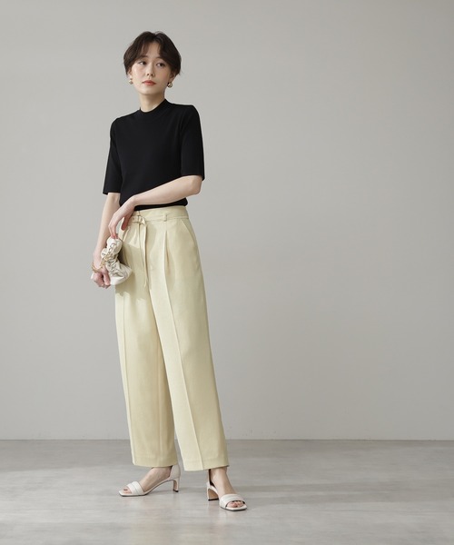 N.（N. Natural Beauty Basic）（エヌエヌナチュラルビューティーベーシック）の「【S Size Line】◆スタッズベルト付テーパードパンツ（その他パンツ・レディース・オフホワイト/モカ/グリーン/イエロー・SMALL/MEDIUM）」の16枚目の写真