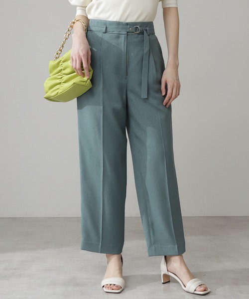 N.（N. Natural Beauty Basic）（エヌエヌナチュラルビューティーベーシック）の「【S Size Line】◆スタッズベルト付テーパードパンツ（その他パンツ・レディース・オフホワイト/モカ/グリーン/イエロー・SMALL/MEDIUM）」の9枚目の写真