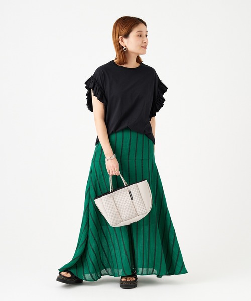 JOURNAL STANDARD(ジャーナルスタンダード)の「《WEB限定》クリアコットンフリルTee(Tシャツ/カットソー・レディース・ブラック/ホワイト/ホワイト系その他・FREE)」の4枚目の写真