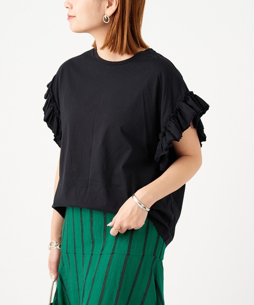 JOURNAL STANDARD(ジャーナルスタンダード)の「《WEB限定》クリアコットンフリルTee(Tシャツ/カットソー・レディース・ブラック/ホワイト/ホワイト系その他・FREE)」の7枚目の写真