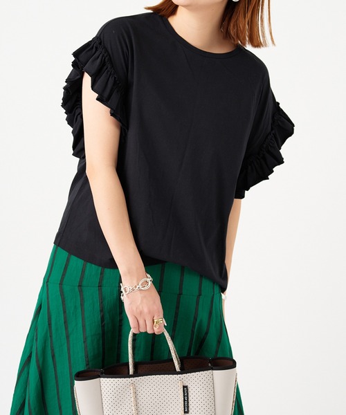 JOURNAL STANDARD(ジャーナルスタンダード)の「《WEB限定》クリアコットンフリルTee(Tシャツ/カットソー・レディース・ブラック/ホワイト/ホワイト系その他・FREE)」の9枚目の写真