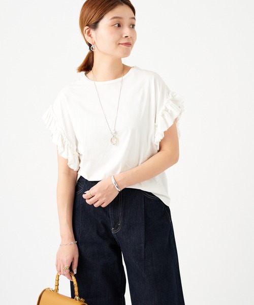 JOURNAL STANDARD(ジャーナルスタンダード)の「《WEB限定》クリアコットンフリルTee(Tシャツ/カットソー・レディース・ブラック/ホワイト/ホワイト系その他・FREE)」の14枚目の写真