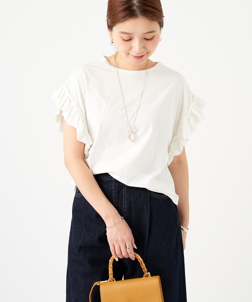 JOURNAL STANDARD(ジャーナルスタンダード)の「《WEB限定》クリアコットンフリルTee(Tシャツ/カットソー・レディース・ブラック/ホワイト/ホワイト系その他・FREE)」の13枚目の写真