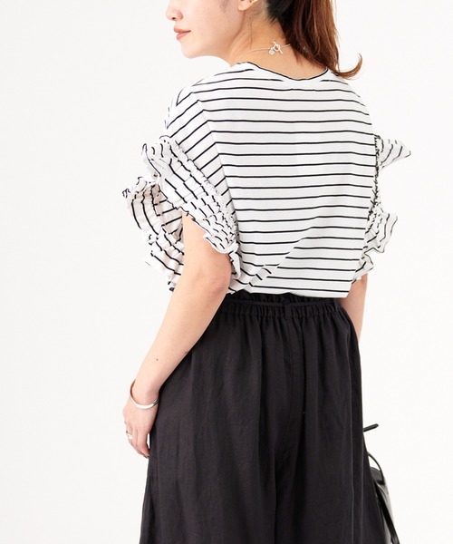 JOURNAL STANDARD(ジャーナルスタンダード)の「《WEB限定》クリアコットンフリルTee(Tシャツ/カットソー・レディース・ブラック/ホワイト/ホワイト系その他・FREE)」の17枚目の写真