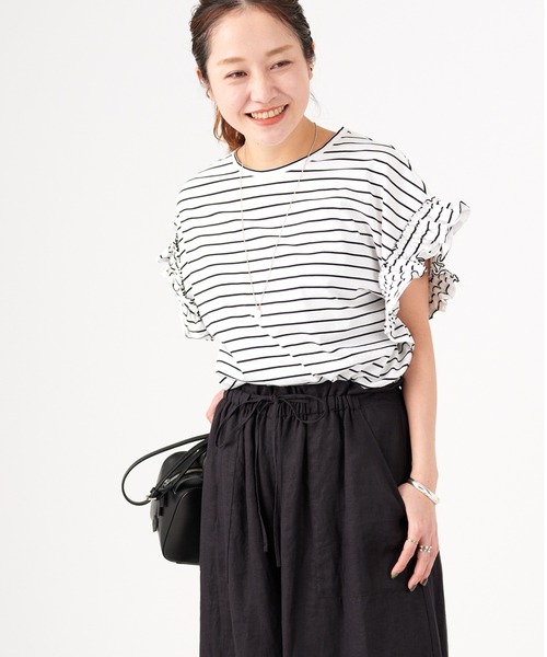 JOURNAL STANDARD(ジャーナルスタンダード)の「《WEB限定》クリアコットンフリルTee(Tシャツ/カットソー・レディース・ブラック/ホワイト/ホワイト系その他・FREE)」の18枚目の写真