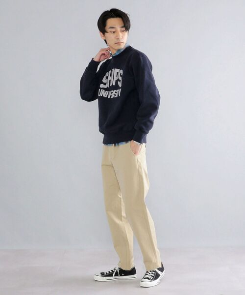 SHIPS(シップス)の「*SHIPS: ビッグシルエット SHIPS UNIVERSITY プリント スウェット(スウェット・メンズ・ダークブルー・MEDIUM/LARGE/X-LARGE)」の5枚目の写真