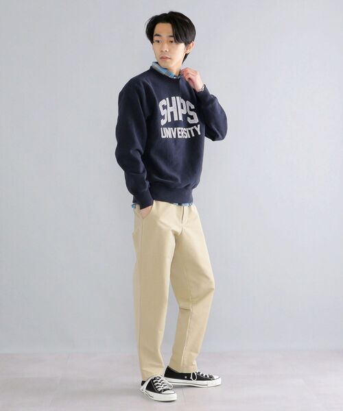 SHIPS(シップス)の「*SHIPS: ビッグシルエット SHIPS UNIVERSITY プリント スウェット(スウェット・メンズ・ダークブルー・MEDIUM/LARGE/X-LARGE)」の8枚目の写真