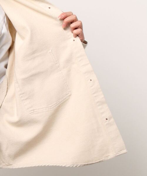 HONEYSUCKLE ROSE（ハニーサックルローズ）の「【HONEYSUCKLE ROSE】ショートシャツアウター（シャツ/ブラウス・レディース・キナリ・L/M）」の4枚目の写真