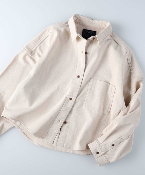 HONEYSUCKLE ROSE（ハニーサックルローズ）の「【HONEYSUCKLE ROSE】ショートシャツアウター（シャツ/ブラウス・レディース・キナリ・L/M）」の5枚目の写真