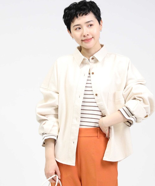 HONEYSUCKLE ROSE（ハニーサックルローズ）の「【HONEYSUCKLE ROSE】ショートシャツアウター（シャツ/ブラウス・レディース・キナリ・L/M）」の7枚目の写真