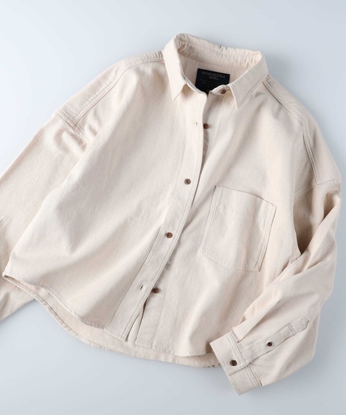 HONEYSUCKLE ROSE（ハニーサックルローズ）の「【HONEYSUCKLE ROSE】ショートシャツアウター（シャツ/ブラウス・レディース・キナリ・L/M）」の9枚目の写真