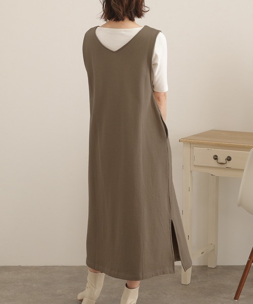 ElegChic(エレグシック)の「裏起毛Vネックカットワンピース(ワンピース・レディース・ライトカーキ/杢グレー/ブラック・L/4L/XXL)」の14枚目の写真