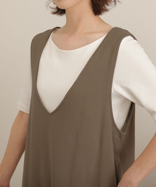 ElegChic(エレグシック)の「裏起毛Vネックカットワンピース(ワンピース・レディース・ライトカーキ/杢グレー/ブラック・L/4L/XXL)」の18枚目の写真