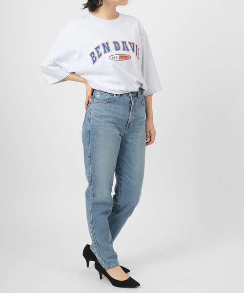 BEN DAVIS(ベンデイビス)の「【BEN DAVIS/ベンデイビス】シンプルスタジアムロゴ サテンワッペン 半袖Tシャツ/ベースボールロゴ(Tシャツ/カットソー・レディース・ホワイト/チャコールグレー/アッシュグレー/ネイビー・M/L/XL)」の21枚目の写真