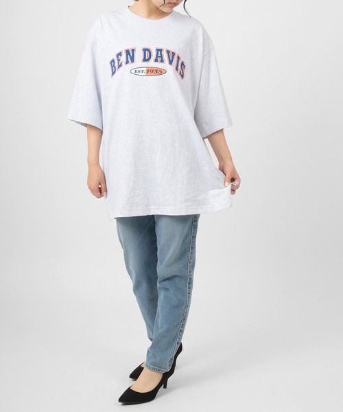 BEN DAVIS(ベンデイビス)の「【BEN DAVIS/ベンデイビス】シンプルスタジアムロゴ サテンワッペン 半袖Tシャツ/ベースボールロゴ(Tシャツ/カットソー・レディース・ホワイト/チャコールグレー/アッシュグレー/ネイビー・M/L/XL)」の22枚目の写真