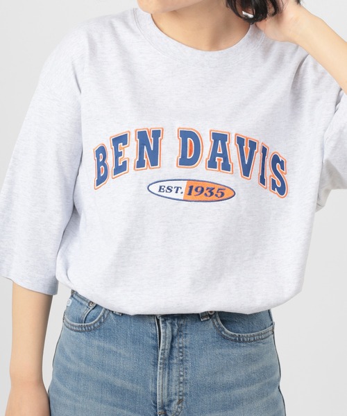 BEN DAVIS(ベンデイビス)の「【BEN DAVIS/ベンデイビス】シンプルスタジアムロゴ サテンワッペン 半袖Tシャツ/ベースボールロゴ(Tシャツ/カットソー・レディース・ホワイト/チャコールグレー/アッシュグレー/ネイビー・M/L/XL)」の20枚目の写真