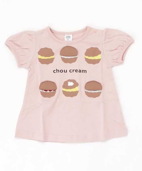CHEEK ROOM（チークルーム）の「CHEEK ROOM/チークルーム シュークリームパフTシャツ（Tシャツ/カットソー・キッズ・ベージュ/パープル/ピンク・110cm/100cm/120cm/90cm/95cm/80ｃｍ）」の13枚目の写真