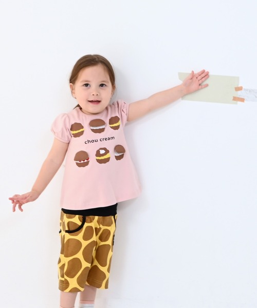 CHEEK ROOM（チークルーム）の「CHEEK ROOM/チークルーム シュークリームパフTシャツ（Tシャツ/カットソー・キッズ・ベージュ/パープル/ピンク・110cm/100cm/120cm/90cm/95cm/80ｃｍ）」の11枚目の写真
