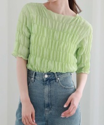 シャーリング楊柳プルオーバー