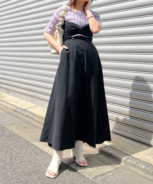 archives（アルシーヴ）の「シャーリング楊柳プルオーバー（Tシャツ/カットソー・レディース・ブラック/パープル/イエロー/アイボリー/ピンク/グリーン/オフホワイト/ベージュ・MEDIUM）」の16枚目の写真