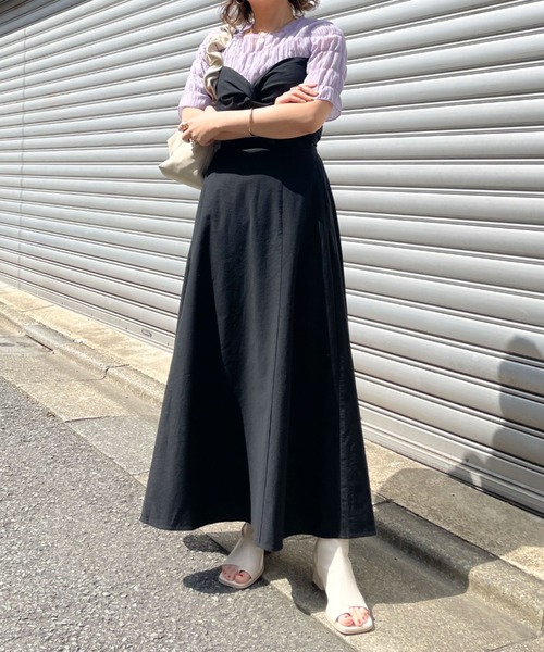 archives（アルシーヴ）の「シャーリング楊柳プルオーバー（Tシャツ/カットソー・レディース・ブラック/パープル/イエロー/アイボリー/ピンク/グリーン/オフホワイト/ベージュ・MEDIUM）」の17枚目の写真