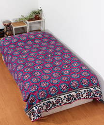 チャイハネ（チャイハネ）の「【チャイハネ】アフリカン・カンガ柄ベッドカバー シングルサイズ（寝具）」