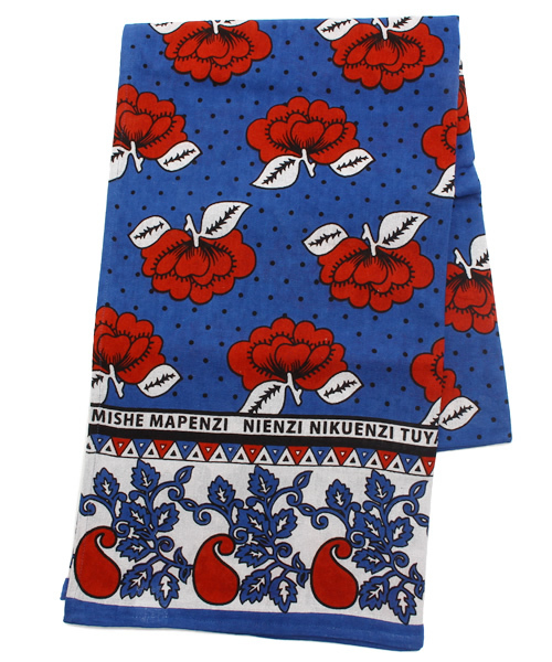 チャイハネ】アフリカン・カンガ柄ベッドカバー シングルサイズ（寝具