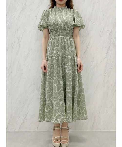 dazzlin(ダズリン)の「バックリボンプリントワンピース(ワンピース・レディース・オフホワイト/ブラック/イエロー/グリーン・FREE)」の12枚目の写真