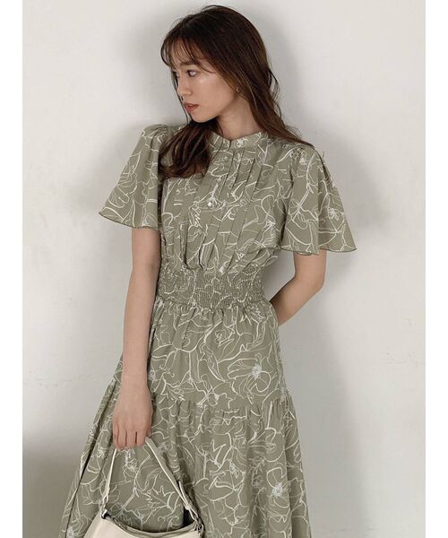 dazzlin(ダズリン)の「バックリボンプリントワンピース(ワンピース・レディース・オフホワイト/ブラック/イエロー/グリーン・FREE)」の7枚目の写真