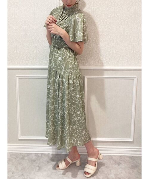 dazzlin(ダズリン)の「バックリボンプリントワンピース(ワンピース・レディース・オフホワイト/ブラック/イエロー/グリーン・FREE)」の8枚目の写真