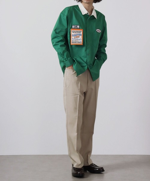 Limited Line Naive Magic（リミテッドラインナイーブマジック）の「レトロワッペン刺繍ルーズクレリックワークシャツ（シャツ/ブラウス・メンズ・アイボリー/ブルー/グリーン/オレンジ/チャコールグレー・M/L）」の21枚目の写真