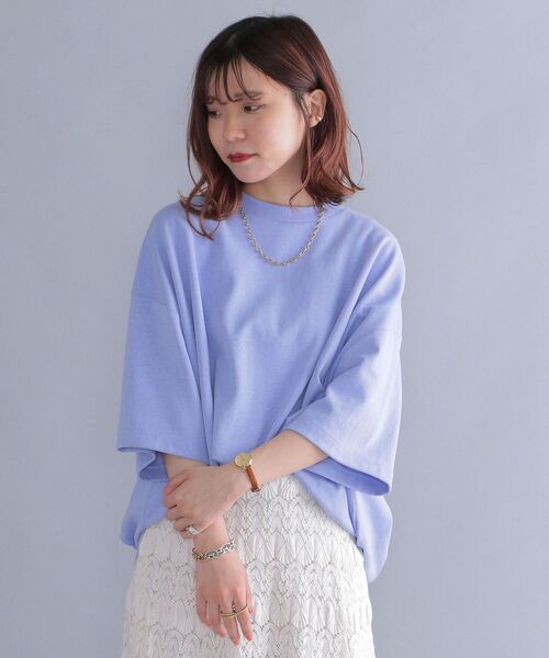 SHIPS(シップス)の「*SHIPS: ビッグシルエット スムース タック Tシャツ(Tシャツ/カットソー・メンズ・ホワイト/ベージュ/ダークグレー/ラベンダー・SMALL/MEDIUM/LARGE)」の4枚目の写真