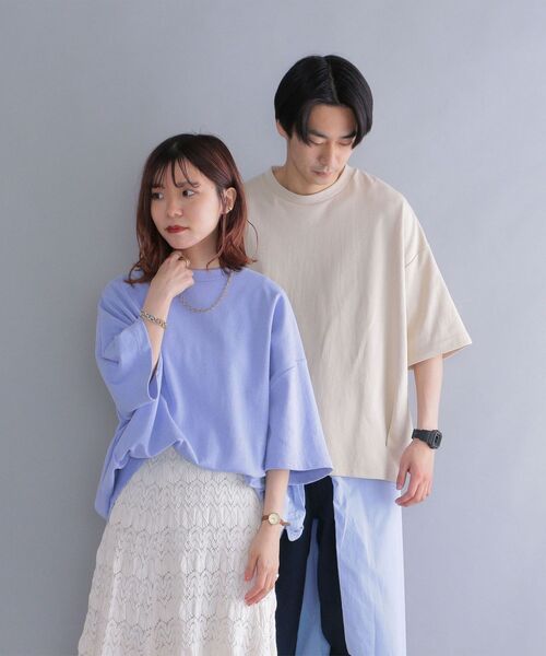 SHIPS(シップス)の「*SHIPS: ビッグシルエット スムース タック Tシャツ(Tシャツ/カットソー・メンズ・ホワイト/ベージュ/ダークグレー/ラベンダー・SMALL/MEDIUM/LARGE)」の18枚目の写真