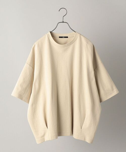 SHIPS(シップス)の「*SHIPS: ビッグシルエット スムース タック Tシャツ(Tシャツ/カットソー・メンズ・ホワイト/ベージュ/ダークグレー/ラベンダー・SMALL/MEDIUM/LARGE)」の6枚目の写真