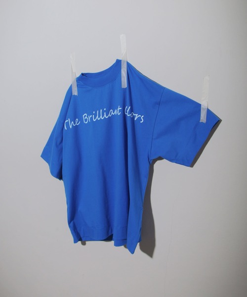 NILWAY(ニルウェイ)の「ビビットカラーベーシックプリント半袖ビッグTee(Tシャツ/カットソー・メンズ・ホワイト/ブラック/ブルー/グリーン/マスタード/グレイッシュベージュ・MEDIUM/LARGE)」の5枚目の写真