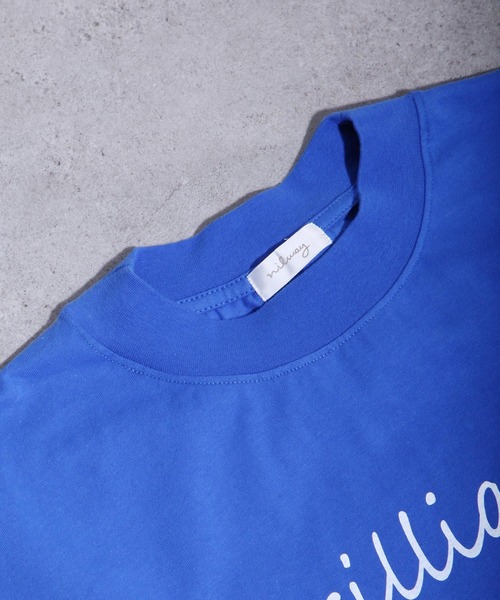 NILWAY(ニルウェイ)の「ビビットカラーベーシックプリント半袖ビッグTee(Tシャツ/カットソー・メンズ・ホワイト/ブラック/ブルー/グリーン/マスタード/グレイッシュベージュ・MEDIUM/LARGE)」の13枚目の写真