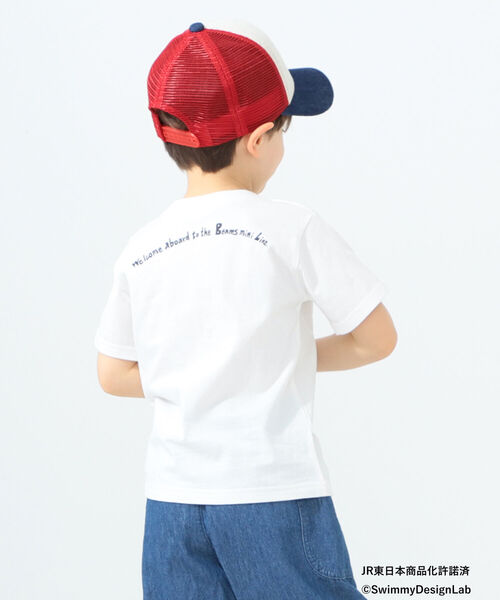 BEAMS mini（ビームスミニ）の「BEAMS mini / JR フロントプリントTシャツ 22S（90～150㎝）（Tシャツ/カットソー・キッズ・オフホワイト/ライトグレー/ネイビー・130/90/110/120/140/100/150）」の6枚目の写真